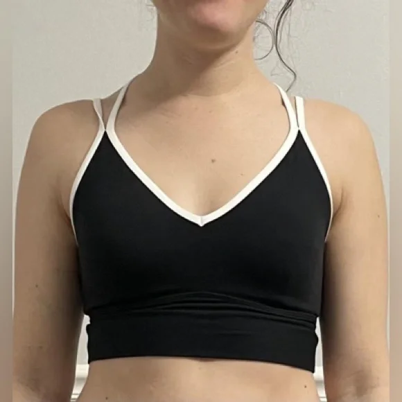 NWT JOYLAB Women's V-Neck Strappy Sports Bra Sz XL ✨ - Picture 2 of 5